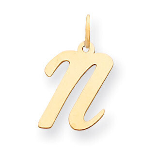 Initial N Charm 14k Gold Medium Script YC660N, MPN: YC660N, 886774137230