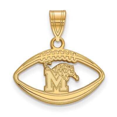 University of Memphis Pendant in Football Gold-plated Silver GP014UMP, MPN: GP014UMP, 886774917801