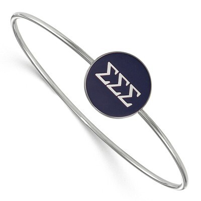 Sigma Sigma Sigma Enameled Slip-on Bangle Sterling Silver SS024SSS-8, MPN: SS024SSS-8, 191101103377