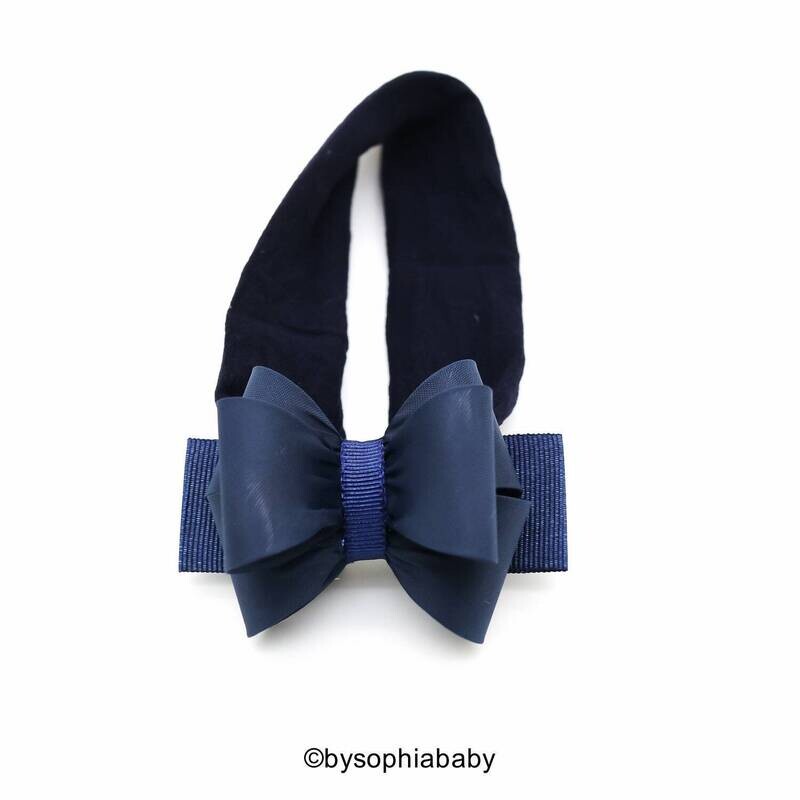 Navy Blue Bow Headband Navy Baby Headband Baby Blue Bow Headband Newborn Headband Baby Headband Nyl…