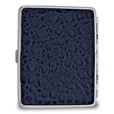 Navy Croco Leather Covered 20-Cigarette Card Case GM22577, MPN: GM22577, 788089146740