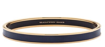 Halcyon Days 6mm Navy Gold Small Bangle Bracelet PBPLA1106GS, MPN: PBPLA1106GS,