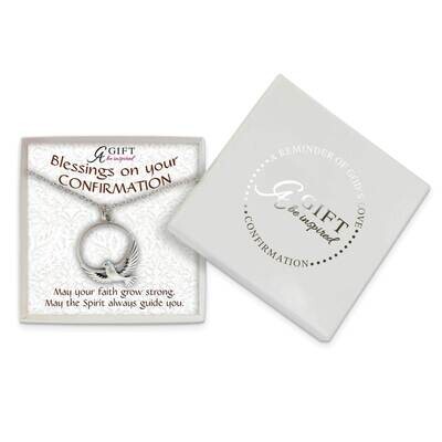 Silver-tone Confirmation Dove Pendant Gift Boxed GM21207, MPN: GM21207, 785525286749