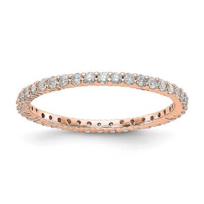 SI1/SI2 G H I Shared Prong Eternity Band 14k Rose Gold Lab Grown Diamond ET0001-050-45RLG, MPN: ET0…