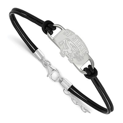 San Francisco State University Leather Bracelet Sterling Silver SS008SFU-7, MPN: SS008SFU-7, 191101…