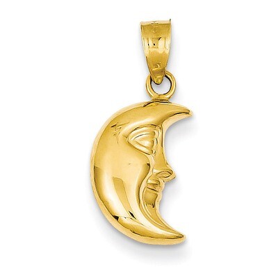 3-D Moon Pendant 14k Gold C3139, MPN: C3139, 883957859057