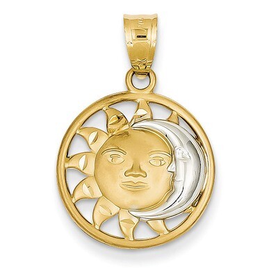Sun &amp; Moon Charm 14K Gold &amp; Rhodium M2204, MPN: M2204, 886774194547