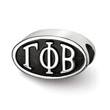 12.25Mm Gamma Phi Beta Oval Letters Bead Sterling Silver GPB002BD-SS, MPN: GPB002BD-SS, 634401968876