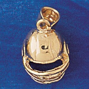 Dazzlers Jewelry Football Helmet Pendant Necklace Charm Bracelet in Yellow, White or Rose Gold 3204…