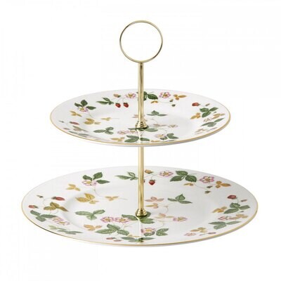 Wedgwood Wild Strawberry Cake Stand Two-Tier, MPN: 40001783, 701587018388
