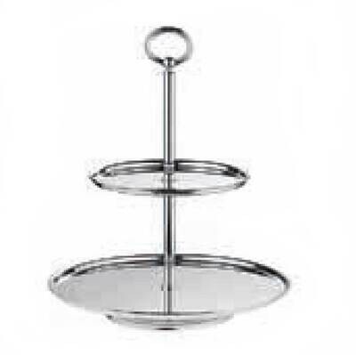 Ercuis Classique Pastry Stand 2 Tiers 13 Inch Stainless Steel F430322-01, MPN: F430322-01, 36606568…