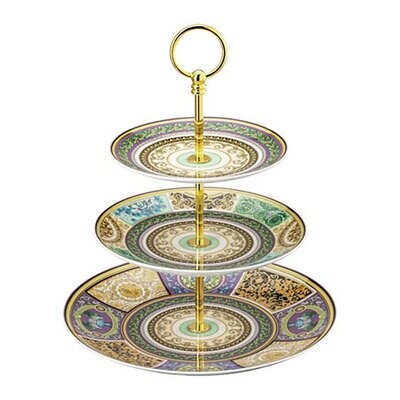Versace Barocco Mosaic Etagere 3 Tiers 3 Tiers 7, 8 1/2 , 10 1/2 Inch, MPN: 19335-403728-25311, 790…