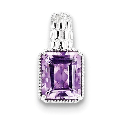 Sterling Silver Amethyst Pendant QP2949AM