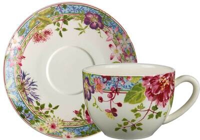 Gien Millefleurs Jumbo Cup &amp; Saucer 16431PTJ01, MPN: 16431PTJ01, 840769035239