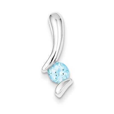 Blue Topaz Pendant Sterling Silver QP301, MPN: QP301, 191101280016