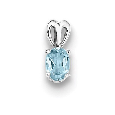 Light Swiss Blue Topaz December Pendant Sterling Silver QBPD20DEC, MPN: QBPD20DEC, 883957478524