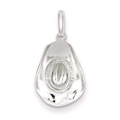 Cowboy Hat Charm Sterling Silver QC3844, MPN: QC3844, 883957974545