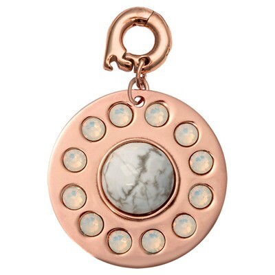 Nikki Lissoni Id Like To Give You Clarity &amp; Patience Charm Rose Gold-Plated 25mm D1208RGL, MPN: D12…