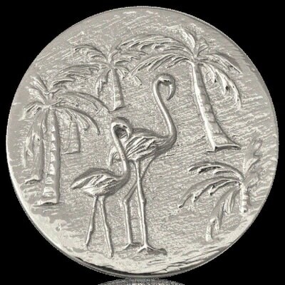 Nikki Lissoni Miami South Beach Silver Plated 43mm Coin C1147SL, MPN: C1147SL, 8718627463017