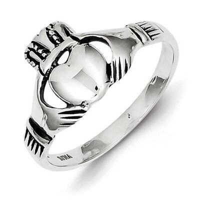 Claddagh Ring Antiqued Sterling Silver QR961, MPN: QR961, 883957255514