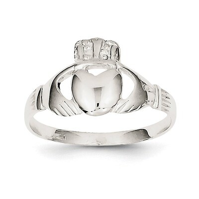 Solid Claddagh Ring Sterling Silver QR957-7, MPN: QR957, 883957255392