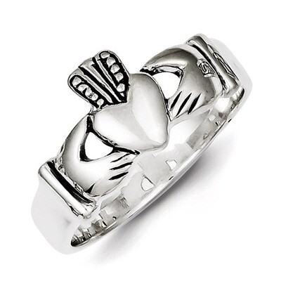 Claddagh Design Ring Sterling Silver QR1952-10, MPN: QR1952-10, 883957184852