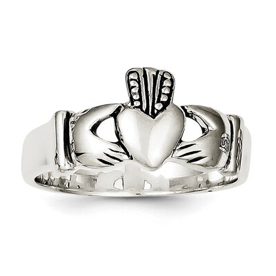 Claddagh Ring Sterling Silver Antiqued QR1952-11, MPN: QR1952, 883957184852