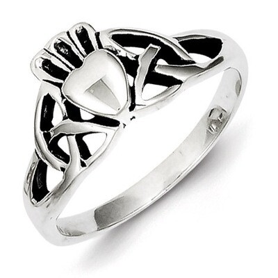 Claddagh Ring Sterling Silver Antiqued QR956-6, MPN: QR956-6, 883957255361