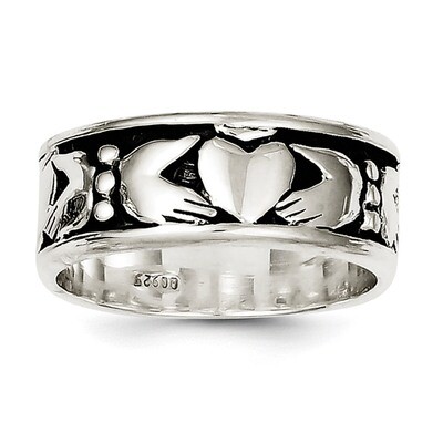Claddagh Design Ring Sterling Silver QR1951-11, MPN: QR1951, 883957184845