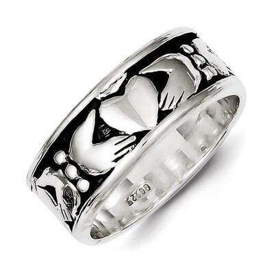 Claddagh Design Ring Sterling Silver QR1951-10, MPN: QR1951-10, 883957184821