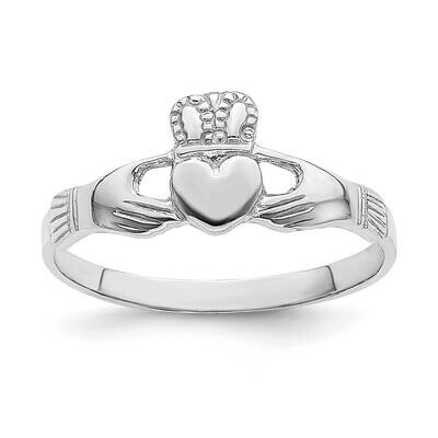 Claddagh Ring 14k White Gold Polished R874, MPN: R874, 196904045183