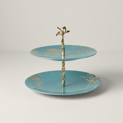 Lenox Sprig &amp; Vine Tiered Server Turq 890740, MPN: 890740, 194372000208