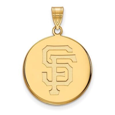 San Francisco Giants Large Disc Pendant 10k Yellow Gold 1Y040GIT, MPN: 1Y040GIT, 886774816333