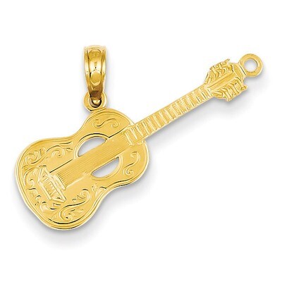 Guitar Pendant 14k Gold D4263, MPN: D4263, 637218038565