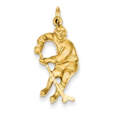 Hockey Player Charm 14k Gold C1228, MPN: C1228, 883957855400