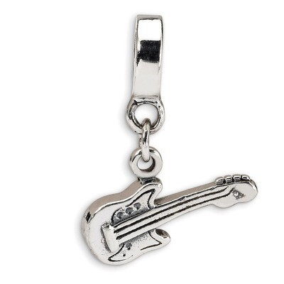 Electric Guitar Bead - Sterling Silver QRS1159, MPN: QRS1159, 883957276601