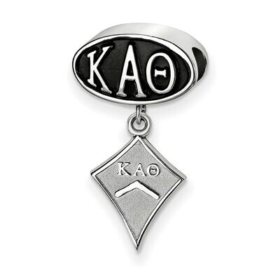 Kappa Alpha Theta Oval Bead Kite Dangle Sterling Silver KAT004BD-SS, MPN: KAT004BD-SS, 634401969972