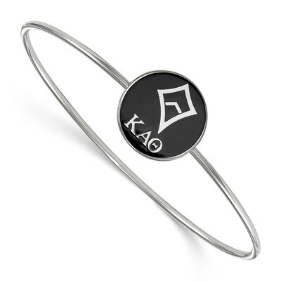 Kappa Alpha Theta Enameled Slip-on Bangle Sterling Silver SS049KAT-6, MPN: SS049KAT-6, 191101101786