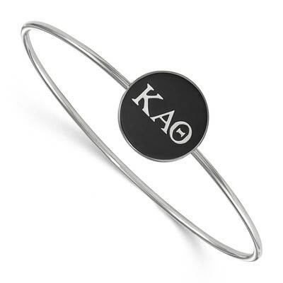 Kappa Alpha Theta Enameled Slip-on Bangle Sterling Silver SS024KAT-6, MPN: SS024KAT-6, 191101101724