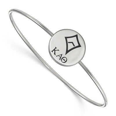 Kappa Alpha Theta Enameled Slip-on Bangle Sterling Silver SS048KAT-8, MPN: SS048KAT-8, 191101101779