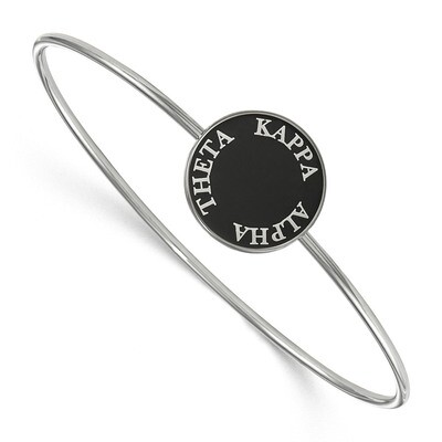 Kappa Alpha Theta Enameled Slip-on Bangle Sterling Silver SS022KAT-8, MPN: SS022KAT-8, 191101101717