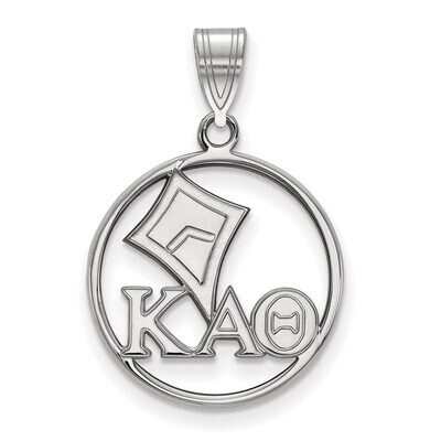 Kappa Alpha Theta Small Circle Pendant Sterling Silver SS041KAT, MPN: SS041KAT, 886774608747