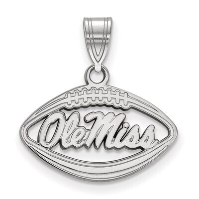 University of Missisippi Pendant in Football Sterling Silver SS067UMS, MPN: SS067UMS, 886774711850