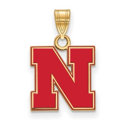 University of Nebraska Small Enamel Pendant Gold-plated Silver GP091UNE, MPN: GP091UNE, 886774956565