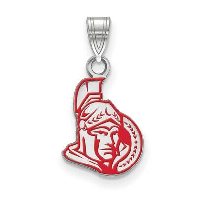 Ottawa Senators Small Enamel Pendant Sterling Silver Rhodium-plated SS025SEN, MPN: SS025SEN, 191101…