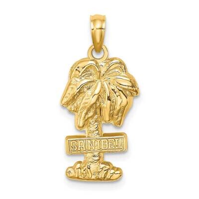 Sanibel On Palm Tree Charm 14k Gold C3286, MPN: C3286, 637218071586