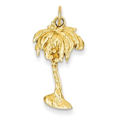 Palm Tree Charm 14k Gold A2732, MPN: A2732, 883957853697
