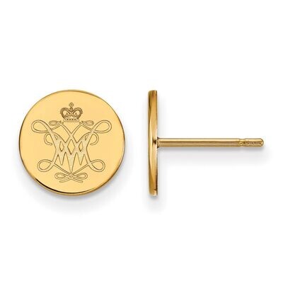 William And Mary Small Disc Earring Gold-plated Silver GP010WMA, MPN: GP010WMA, 886774912141