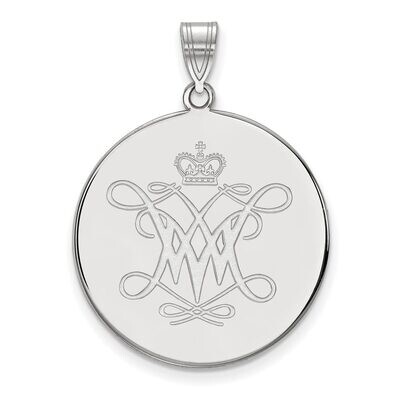 William And Mary x-Large Disc Pendant 14k White Gold 4W008WMA, MPN: 4W008WMA, 886774836201