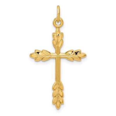 Gold Tone Diamond-Cut Cross Pendant Sterling Silver QC9695, MPN: QC9695, 886774030616